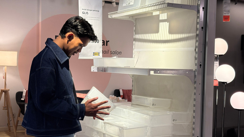 Man shopping in an IKEA store