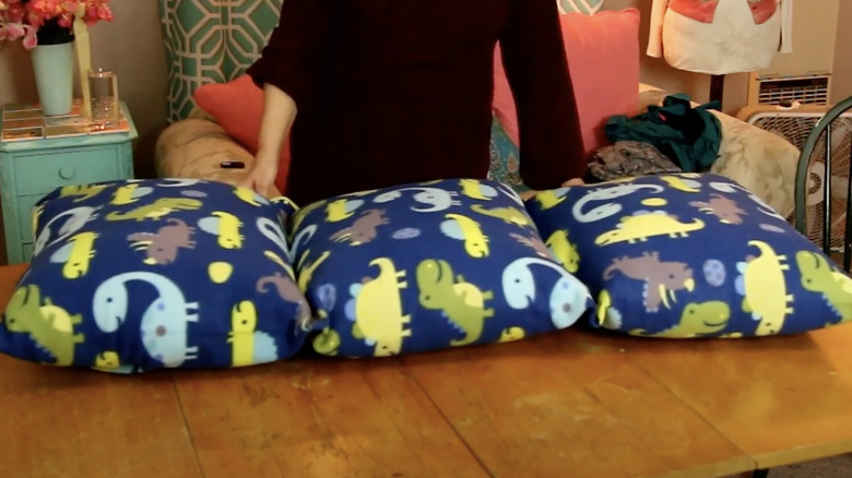 Dinosaur pattern cushions