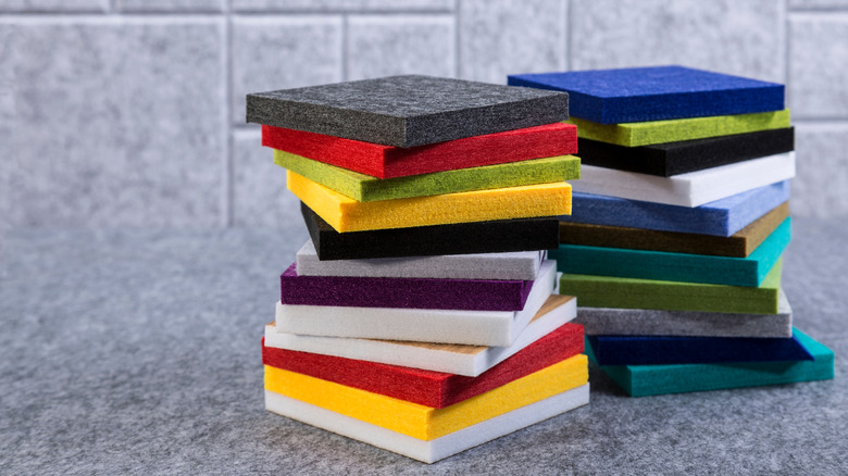 colorful foam block stack