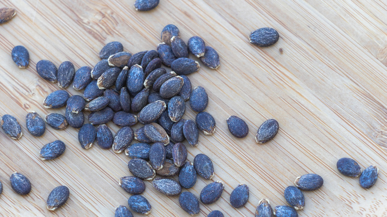 Close up of watermelon seeds