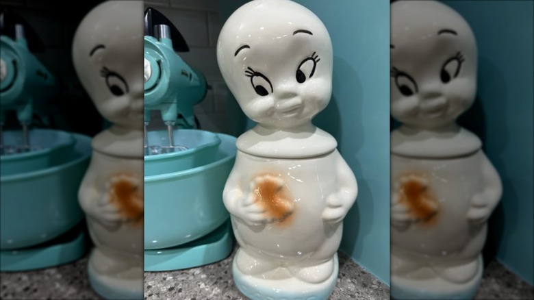 Casper cookie jar on counter