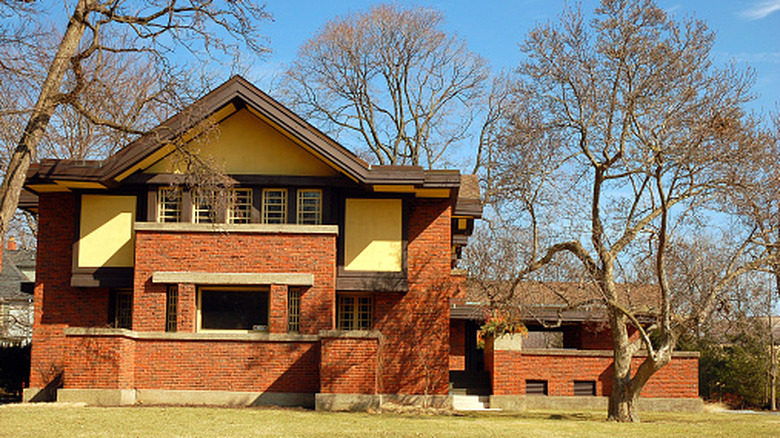 The Peter Beachy House on a sunny day in Oak Park.