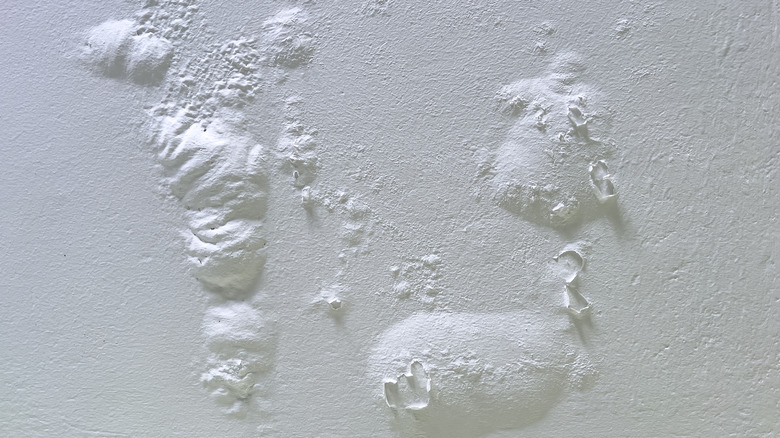 bubbles in paint on wall
