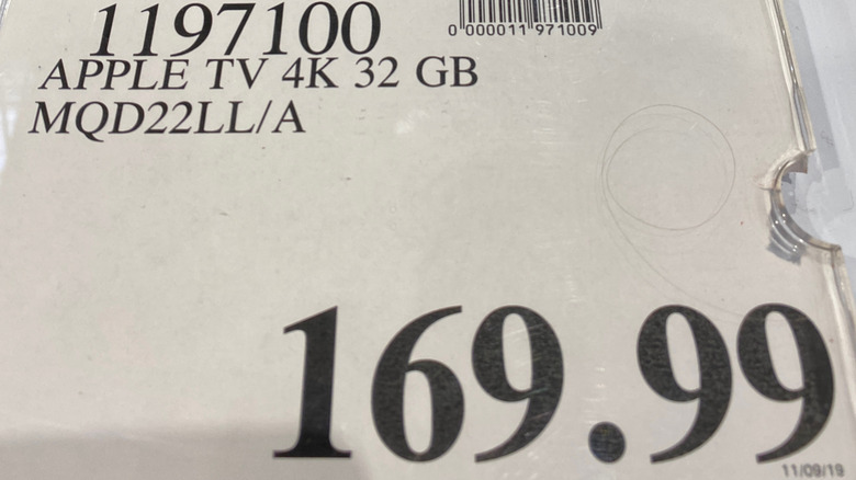 Costco price tag showing $169.99
