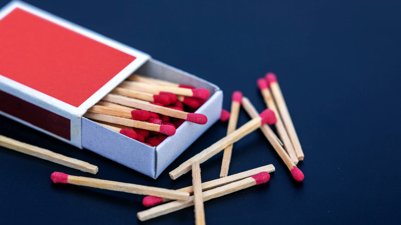 Close up of box of matches