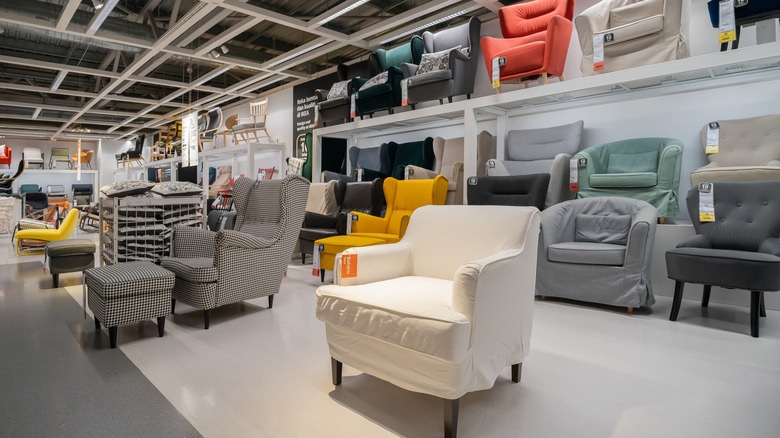 Area with chairs in an IKEA
