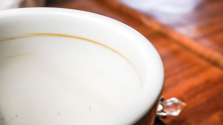 coffee stain inside mug