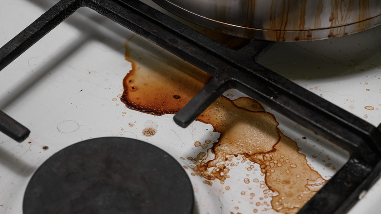 Dirty stove grates