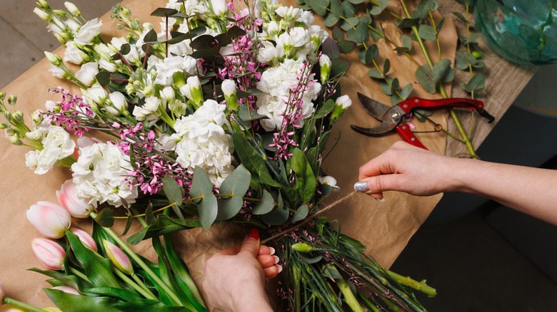 Trader Joe's bucket of flowers