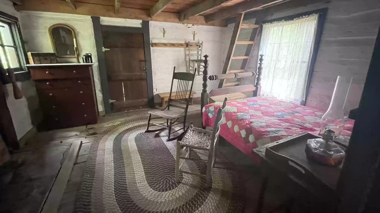 Inside a 1830s cabin