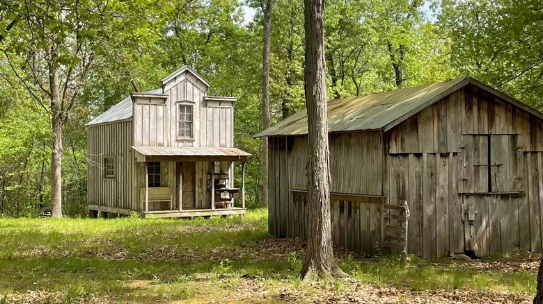 Old theme park buildings 