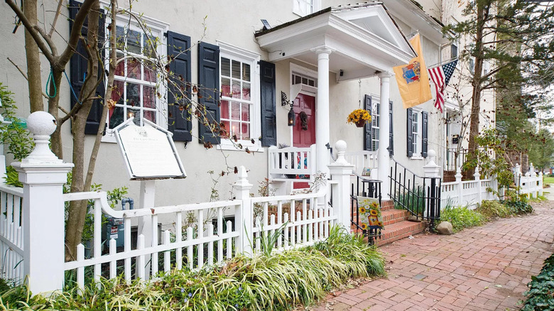 Sidewalk view of home