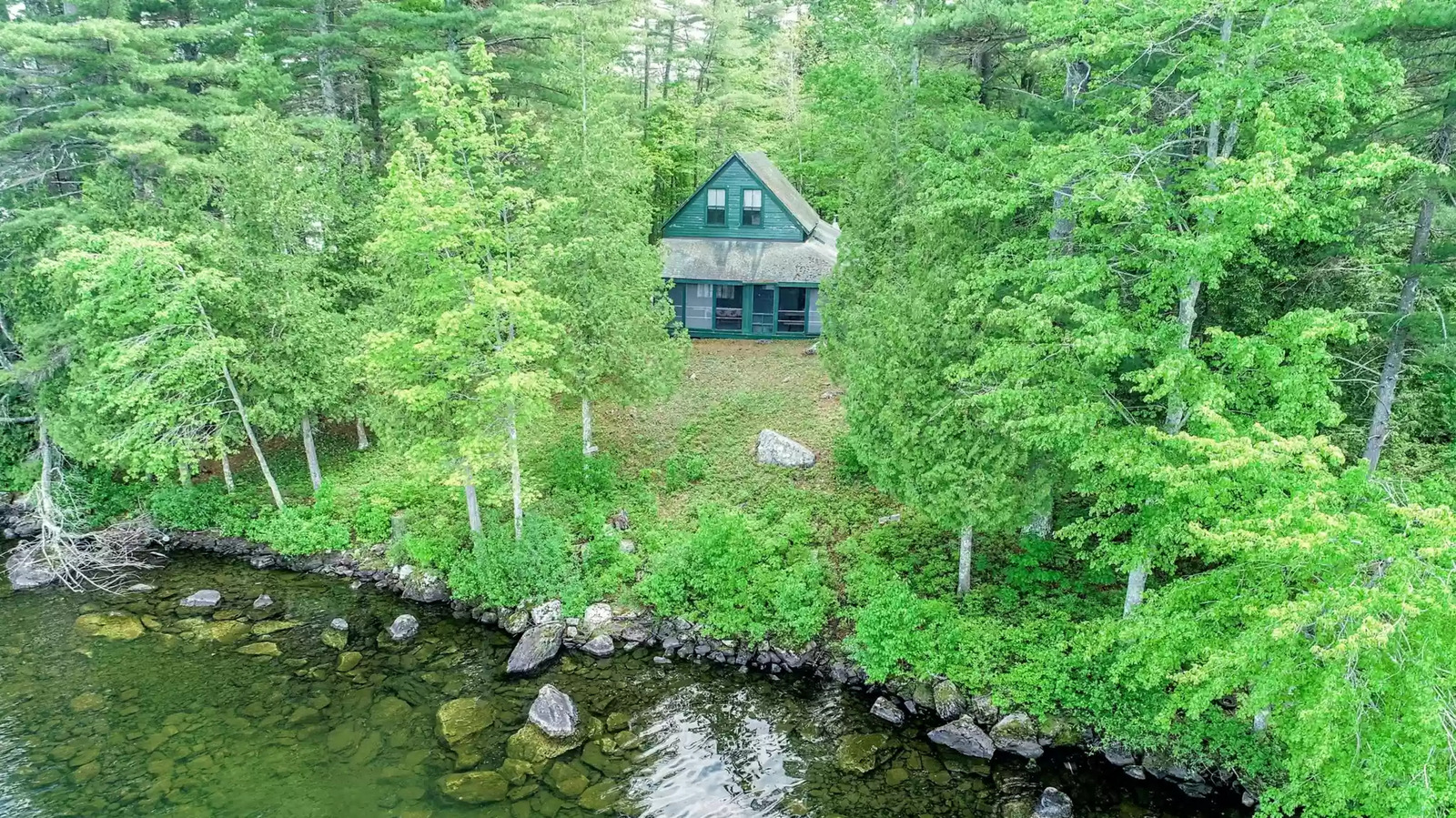 A 800K Lakefront Cabin In Maine Comes With Its Own Private Island