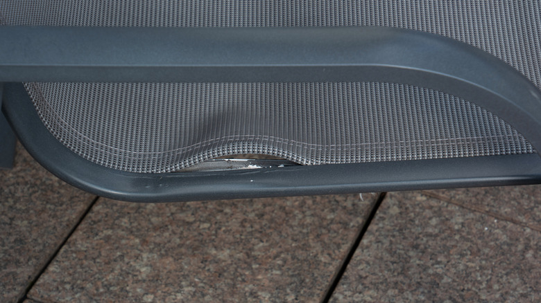 Damage to patio char