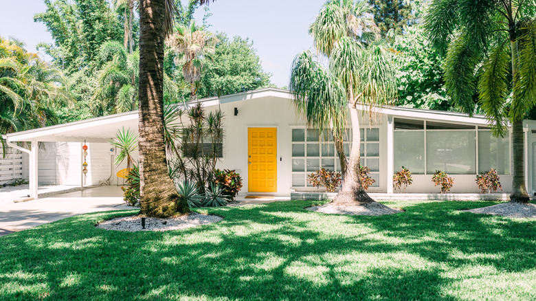mid century modern home exterior 