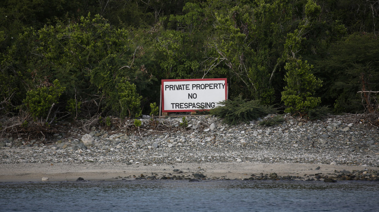 Private property sign