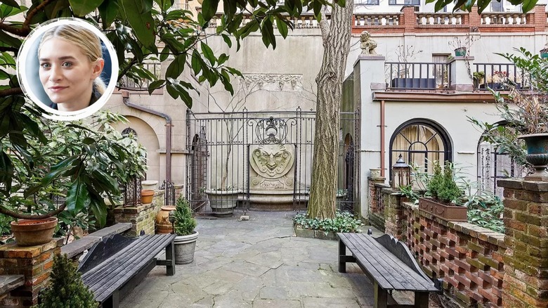 Back patio, Mary-Kate Olsen