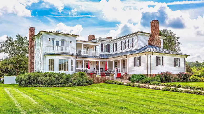 Large white mansion exterior