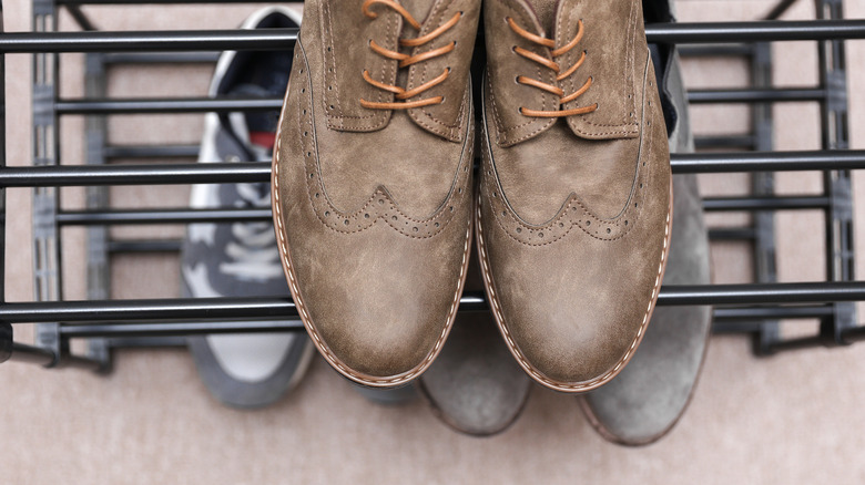 A Metal Shoe Rack Is The Storage Solution For Any Crafter