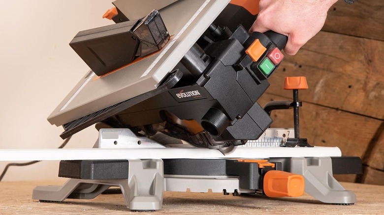 The unusual Evolution combo miter and table saw