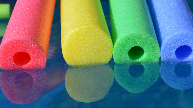 Colorful pool noodles