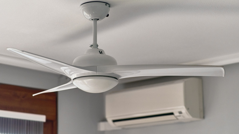 ceiling fan and AC unit