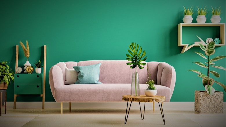 bright green trendy interior design
