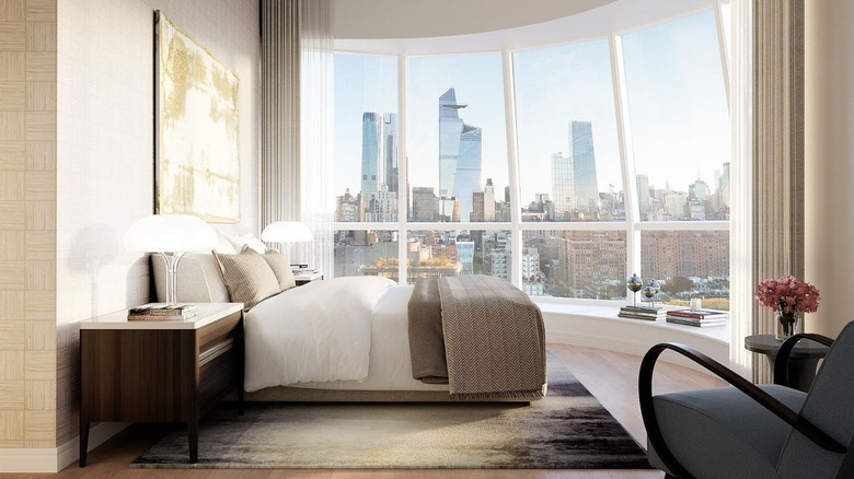 master bedroom with lantern windows