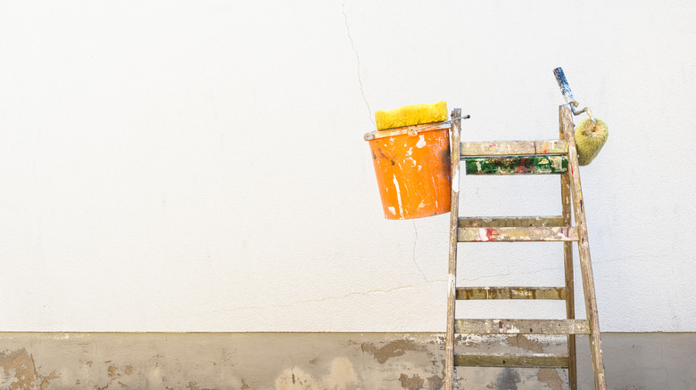 paint and ladder