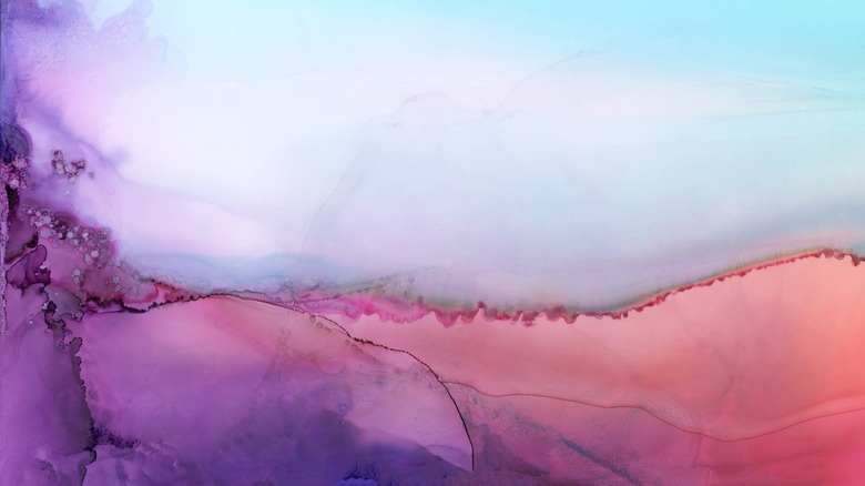 Paint with alcohol marble pattern