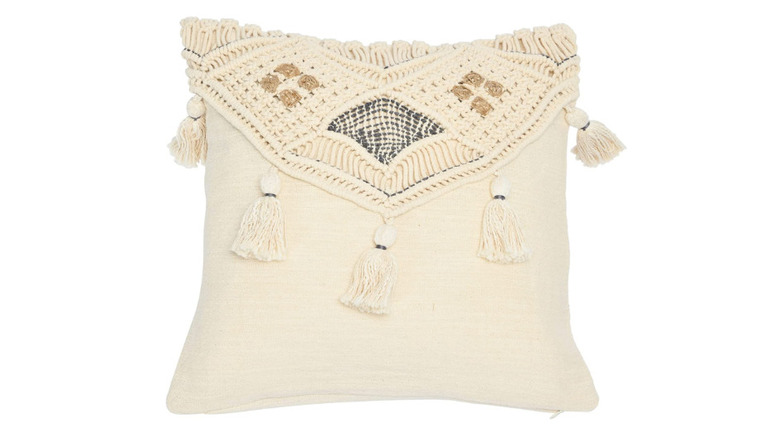 macramé throw pillow