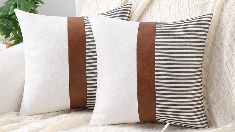 throw pillows with stripes