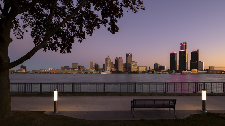 A view of Detroit from Windsor Park