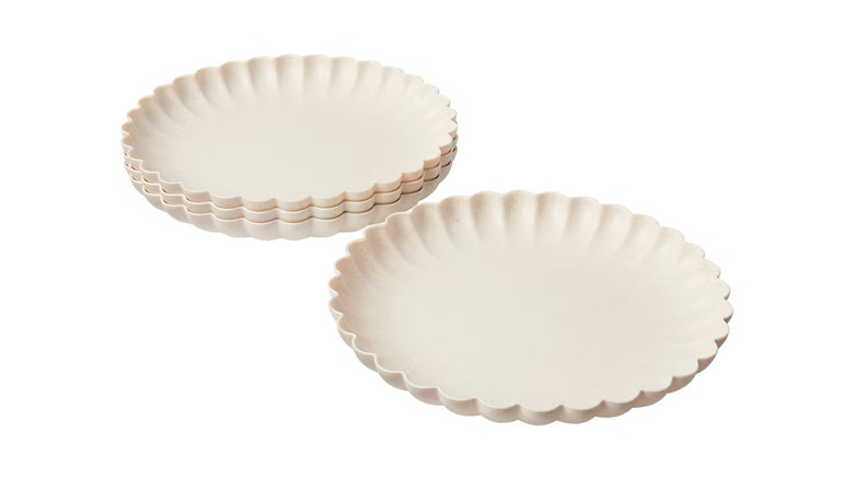 ALDI beige dinner plates