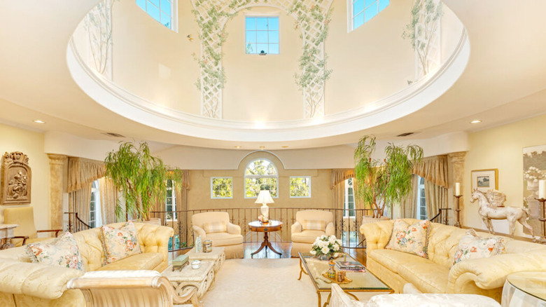 A living room area in Alex Trebek's former L.A. home