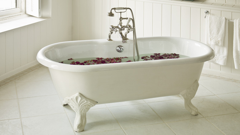 A beautiful freestanding bathtub