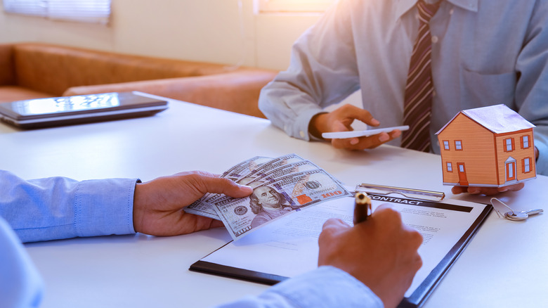 Person signing document