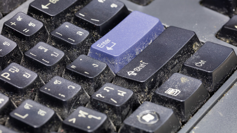 dusty computer keyboard