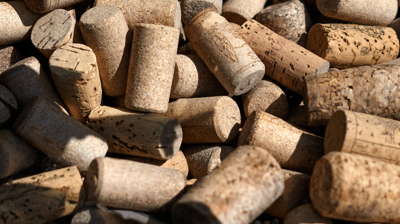 pile of wine corks