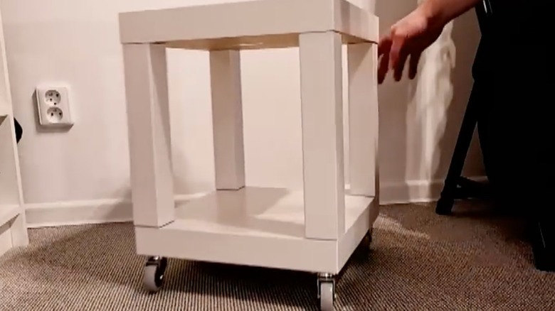 Wheeled cube made from a LACK table