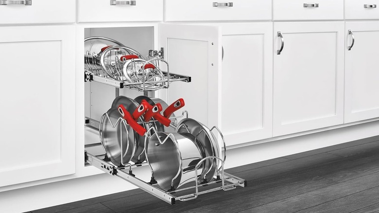 The Rev-A-Shelf 2-Tier Kitchen Cabinet Pullout 11.75" Cabinet Organizer