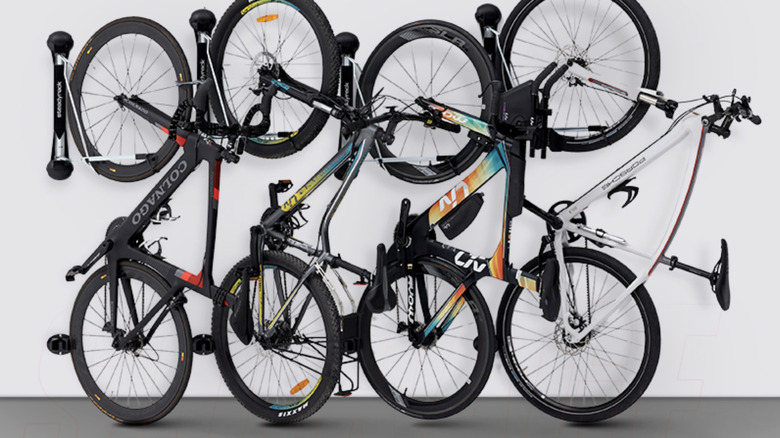 Steadyrack bikes mounted to wall