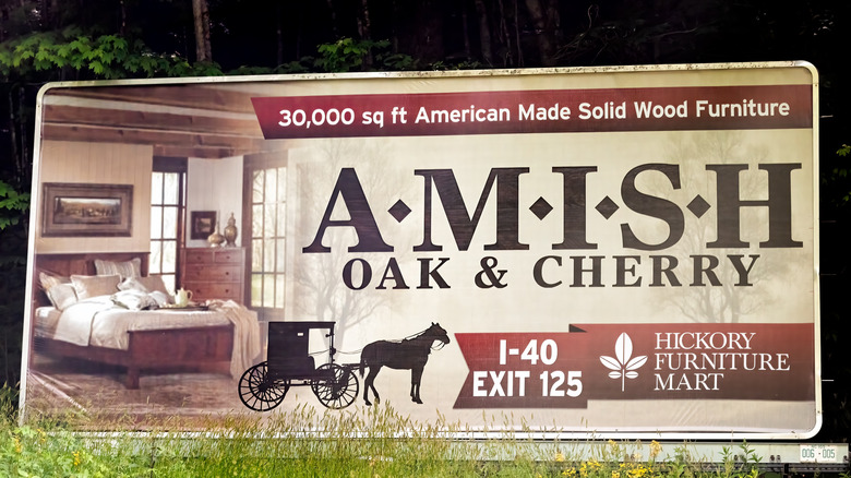 Sign for Amish furniture maker