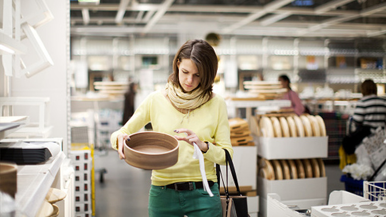 A person shopping in IKEA
