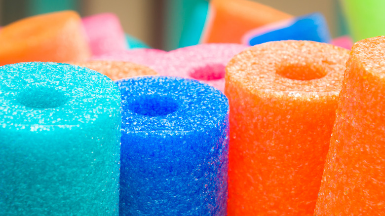 Colorful pool noodles