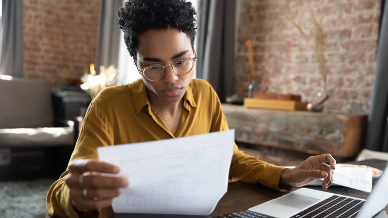 Person working in home office