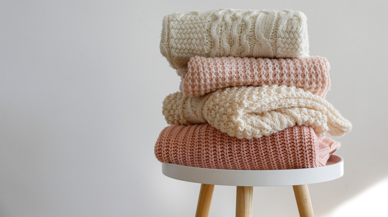 Stack of sweaters