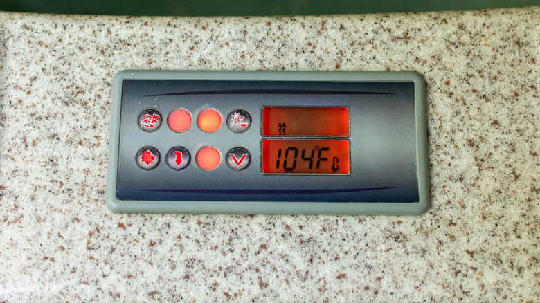 Hot tub control console
