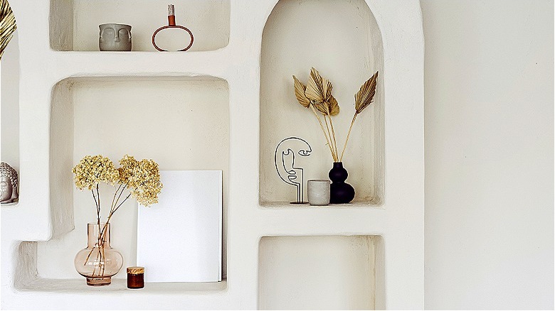 Shelving with decorative accessories