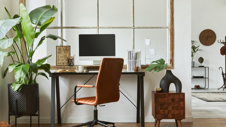 View of stylish home office